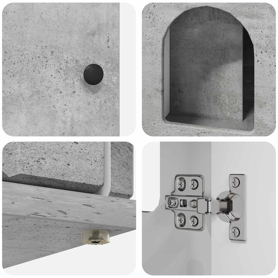 Kattenhuis Beton 85 x 55 x 50 cm Bewerkt hout