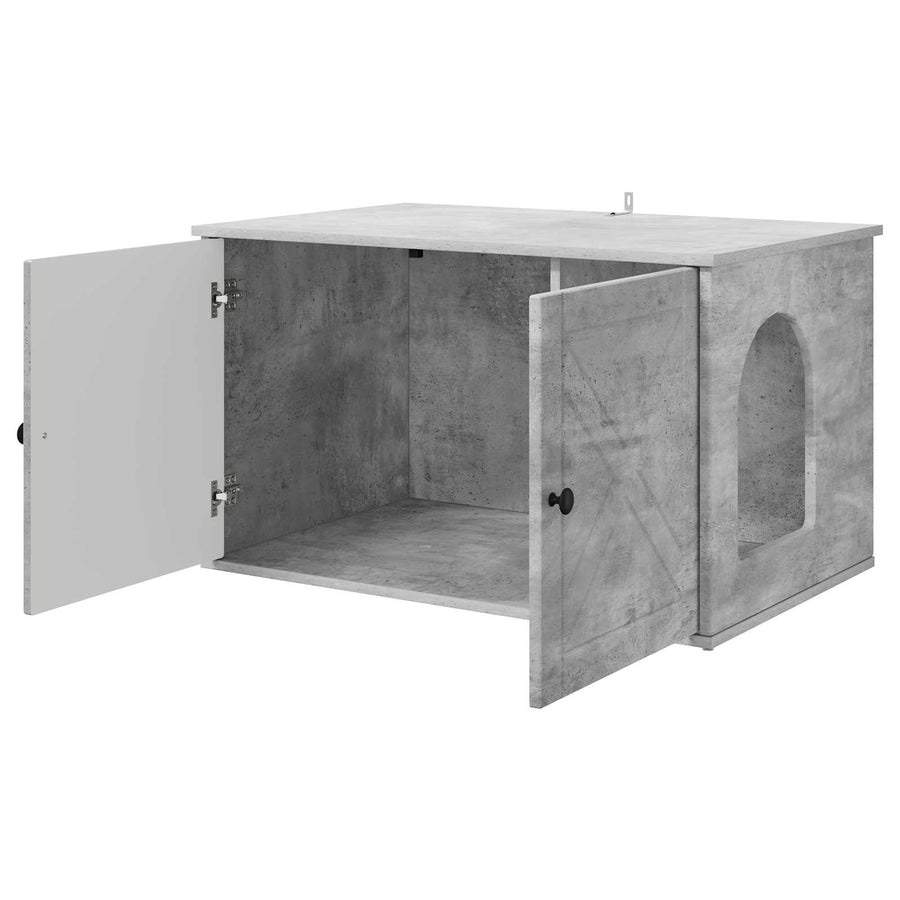 Kattenhuis Beton 85 x 55 x 50 cm Bewerkt hout
