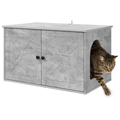 Kattenhuis Beton 85 x 55 x 50 cm Bewerkt hout