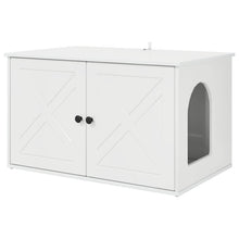 Kattenhuis Glanzend Wit 85 x 55 x 50 cm Bewerkt hout