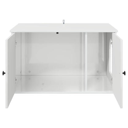 Kattenhuis Glanzend Wit 85 x 55 x 50 cm Bewerkt hout