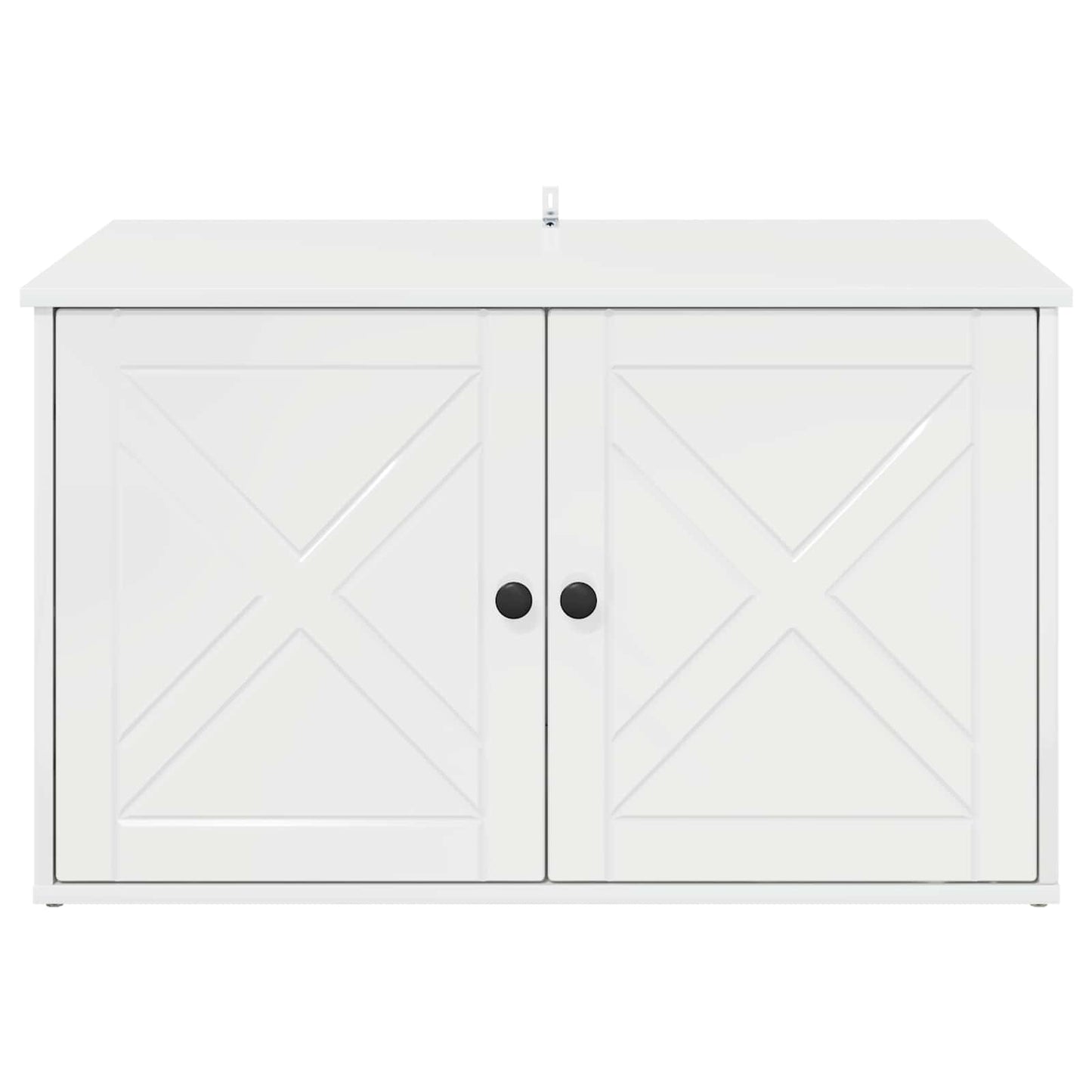 Kattenhuis Glanzend Wit 85 x 55 x 50 cm Bewerkt hout