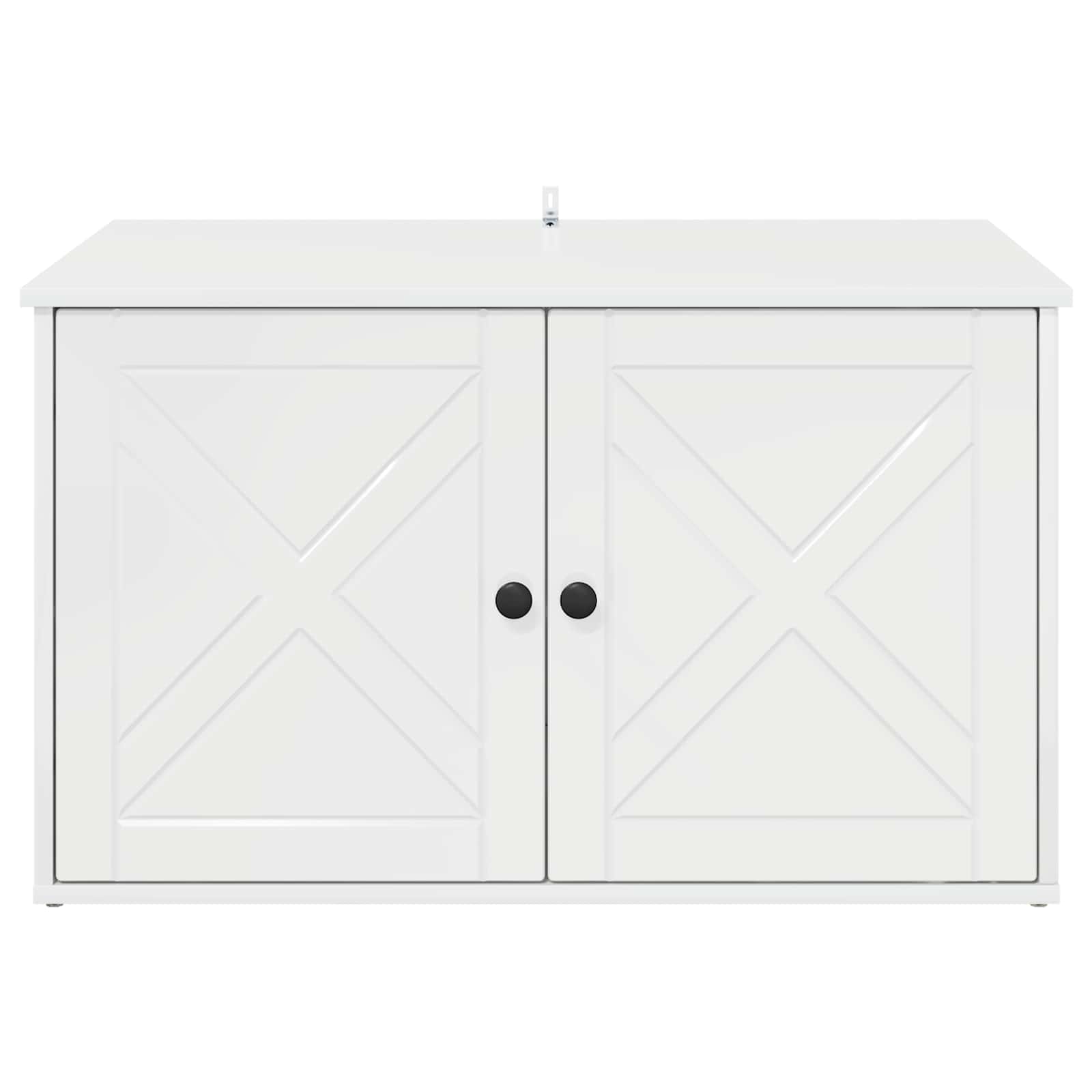 Kattenhuis Glanzend Wit 85 x 55 x 50 cm Bewerkt hout