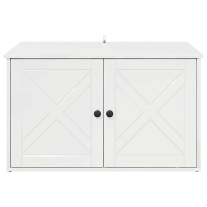 Kattenhuis Glanzend Wit 85 x 55 x 50 cm Bewerkt hout