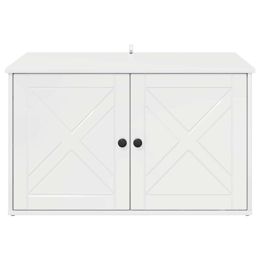 Kattenhuis Glanzend Wit 85 x 55 x 50 cm Bewerkt hout
