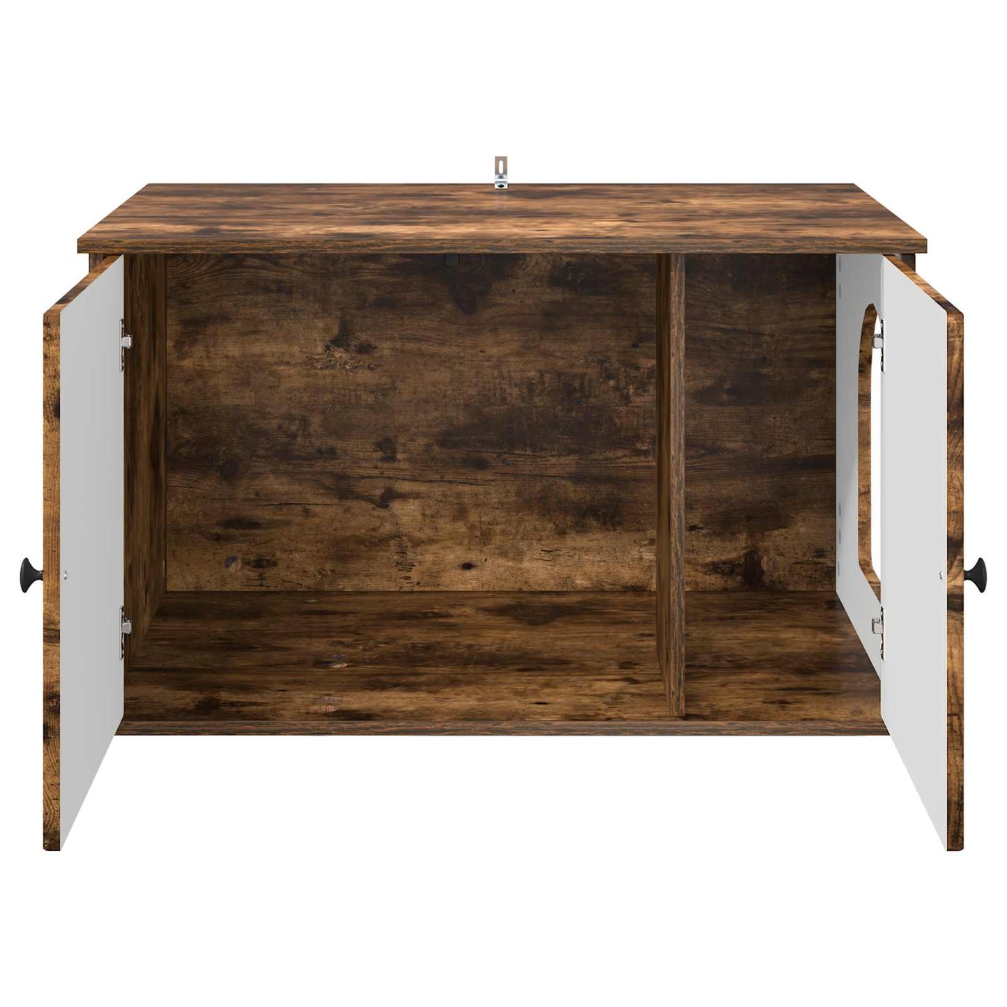 Kattenhuis Gerookt eiken 85 x 55 x 50 cm Bewerkt hout