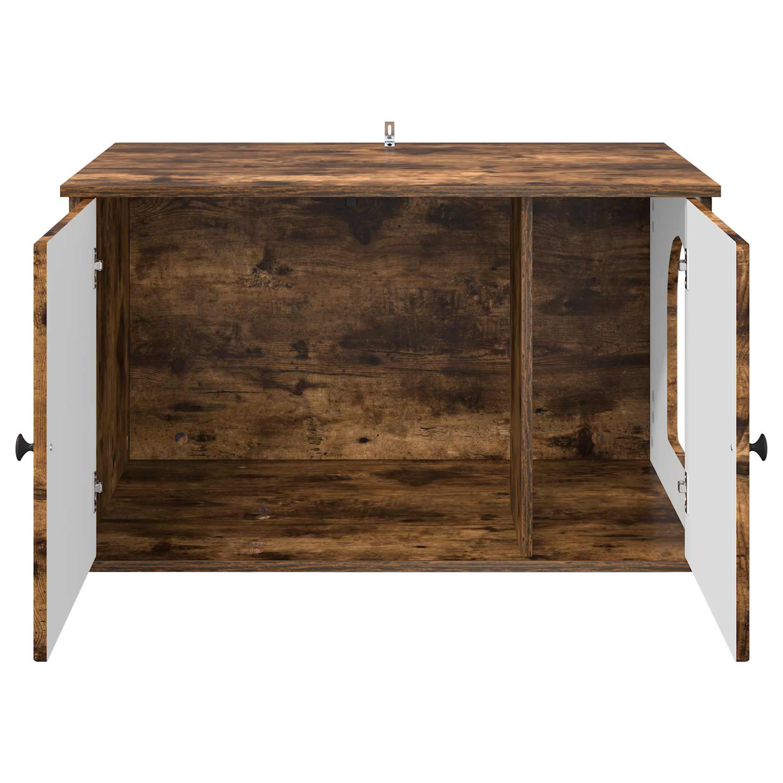 Kattenhuis Gerookt eiken 85 x 55 x 50 cm Bewerkt hout