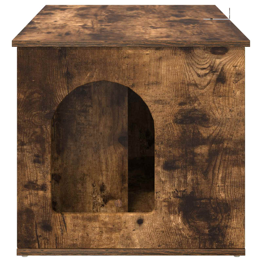 Kattenhuis Gerookt eiken 85 x 55 x 50 cm Bewerkt hout