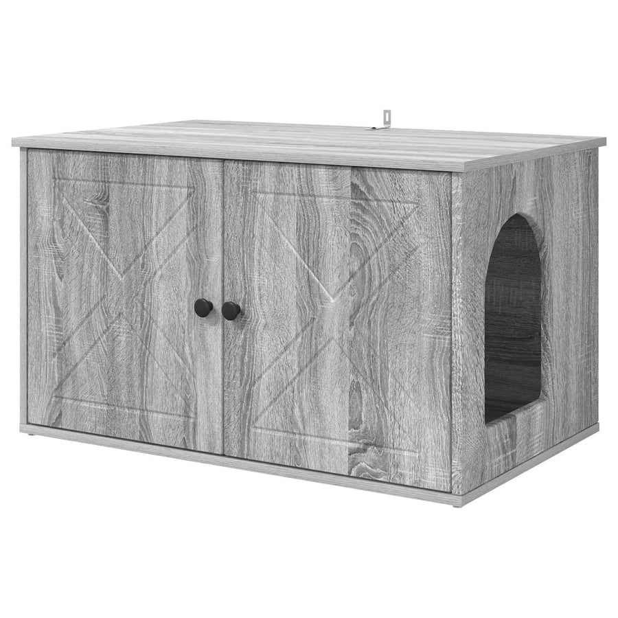 Kattenhuis Grijs Sonoma 85 x 55 x 50 cm Bewerkt hout