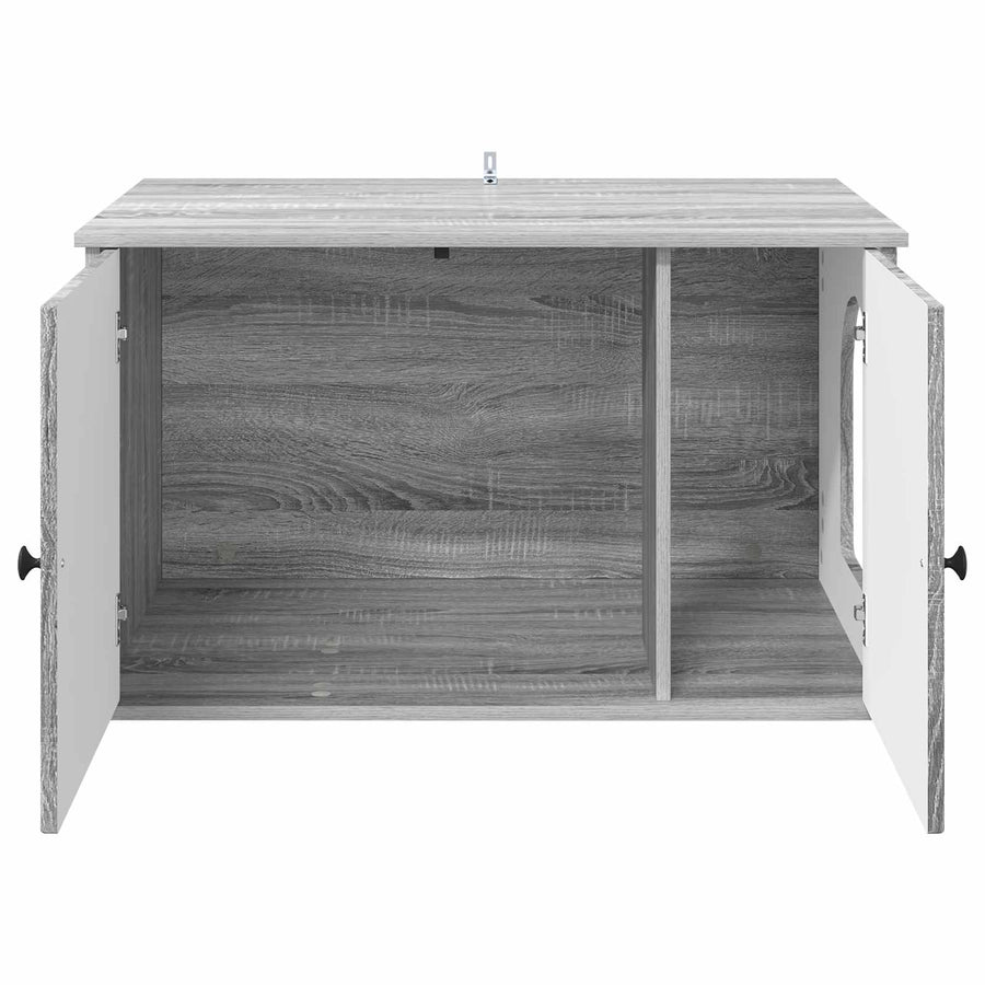 Kattenhuis Grijs Sonoma 85 x 55 x 50 cm Bewerkt hout