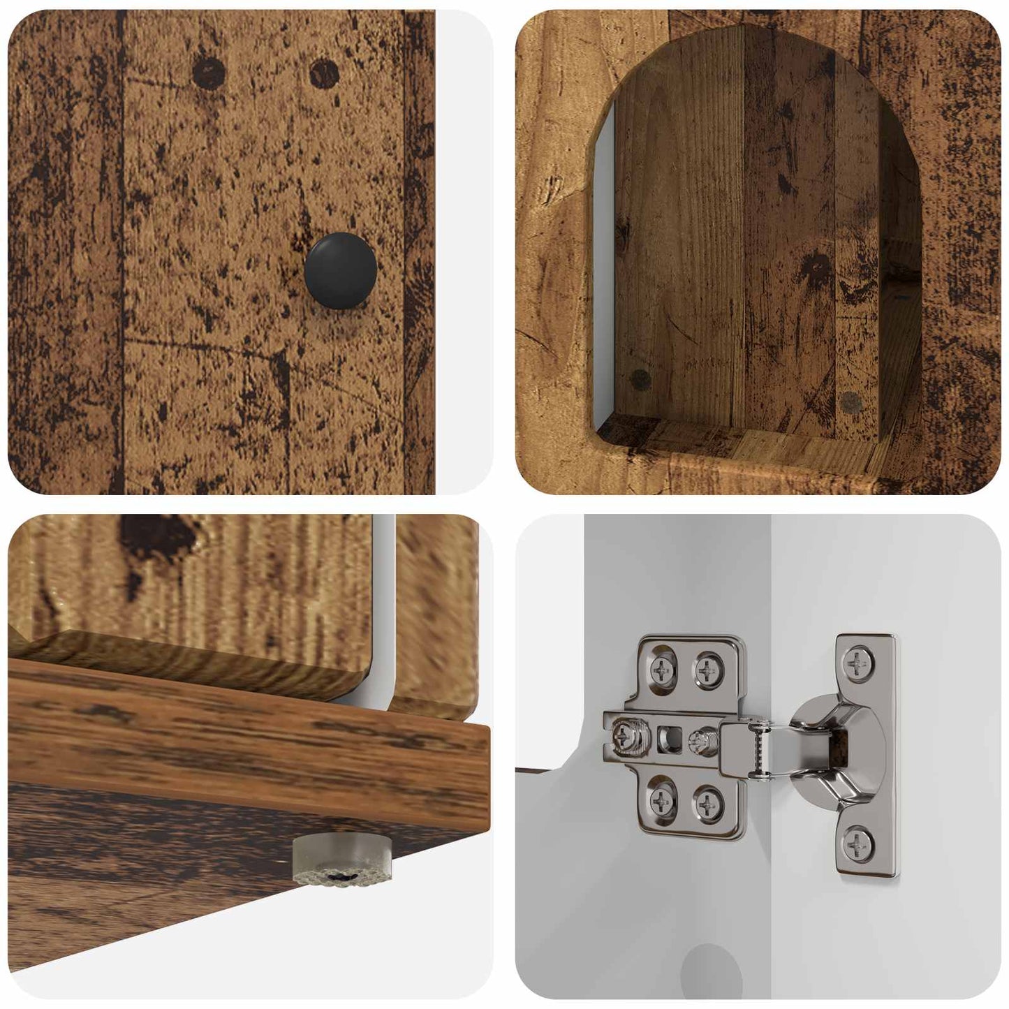 Kattenhuis Oudhout 85 x 55 x 50 cm Bewerkt hout