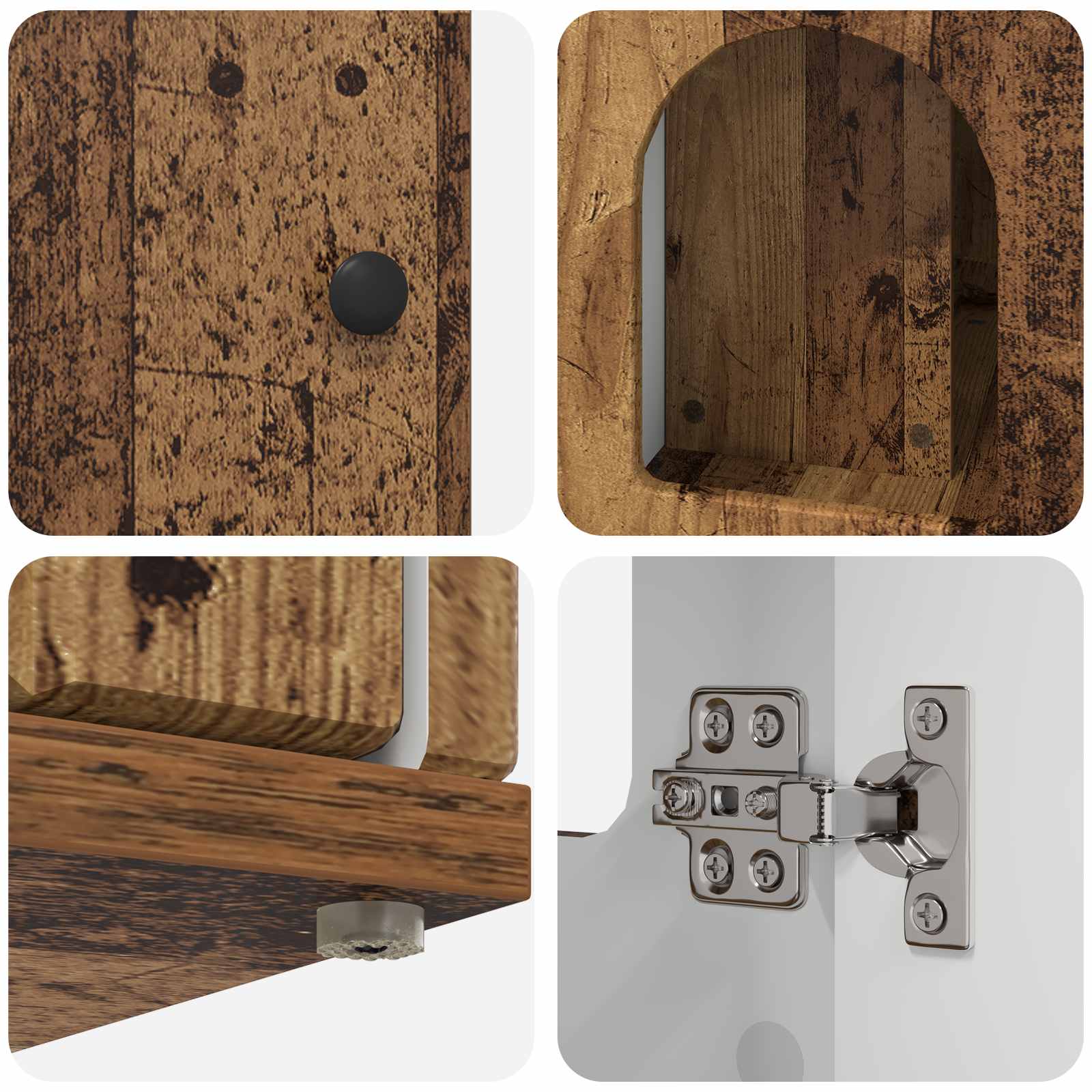 Kattenhuis Oudhout 85 x 55 x 50 cm Bewerkt hout
