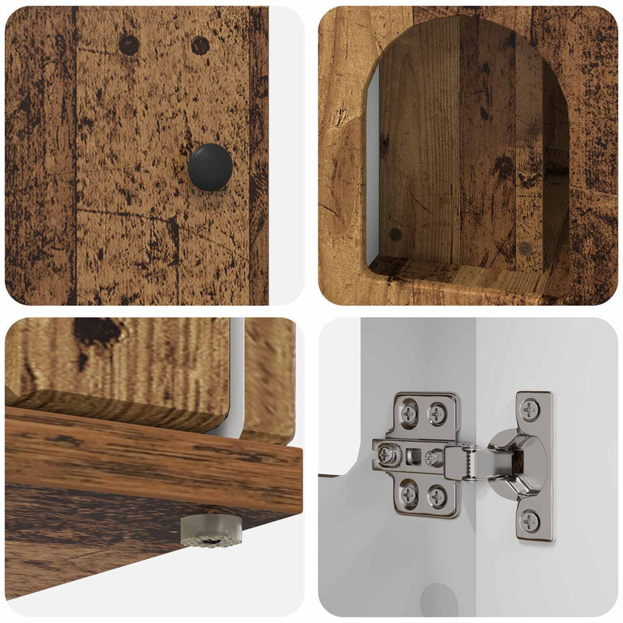 Kattenhuis Oudhout 85 x 55 x 50 cm Bewerkt hout