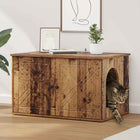 Kattenhuis 85x55x50 cm bewerkt hout oudhout