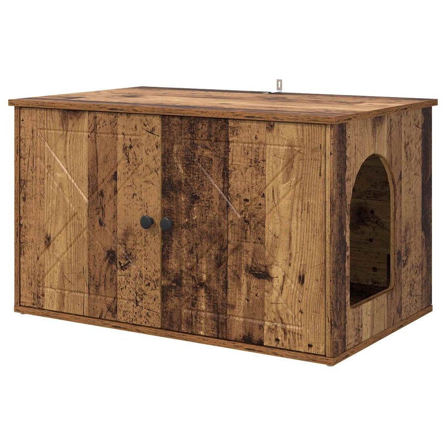 Kattenhuis Oudhout 85 x 55 x 50 cm Bewerkt hout
