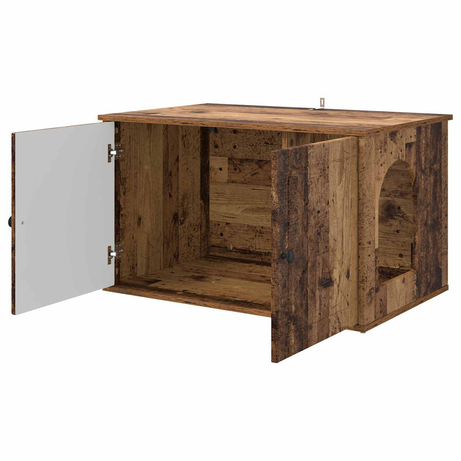 Kattenhuis Oudhout 85 x 55 x 50 cm Bewerkt hout