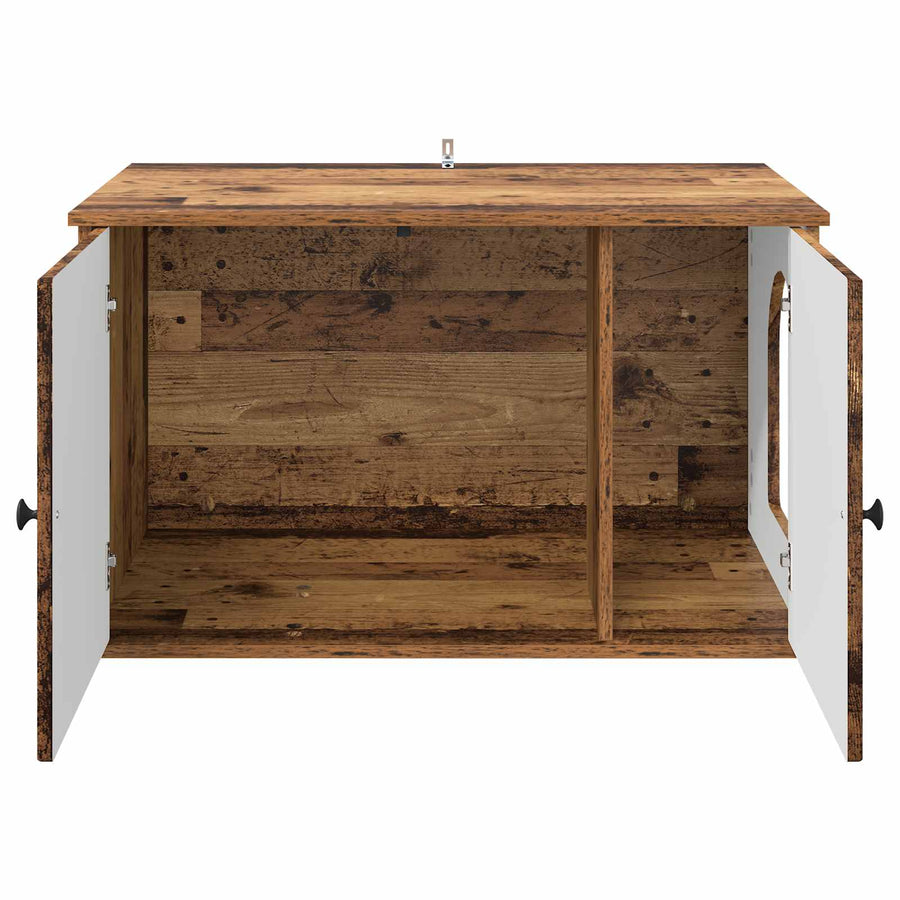 Kattenhuis Oudhout 85 x 55 x 50 cm Bewerkt hout