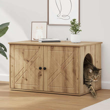 Kattenhuis Ambachtelijk eiken 85 x 55 x 50 cm Bewerkt hout