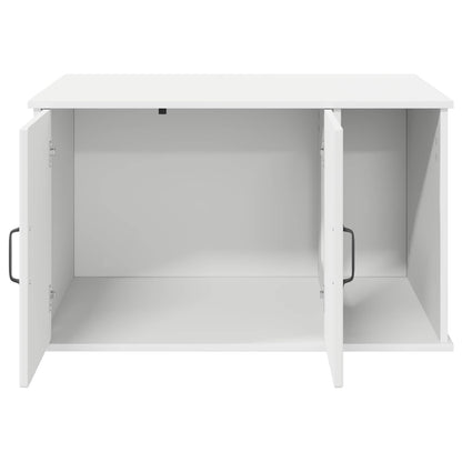 Kattenhuis Wit 85 x 55 x 50 cm Bewerkt hout