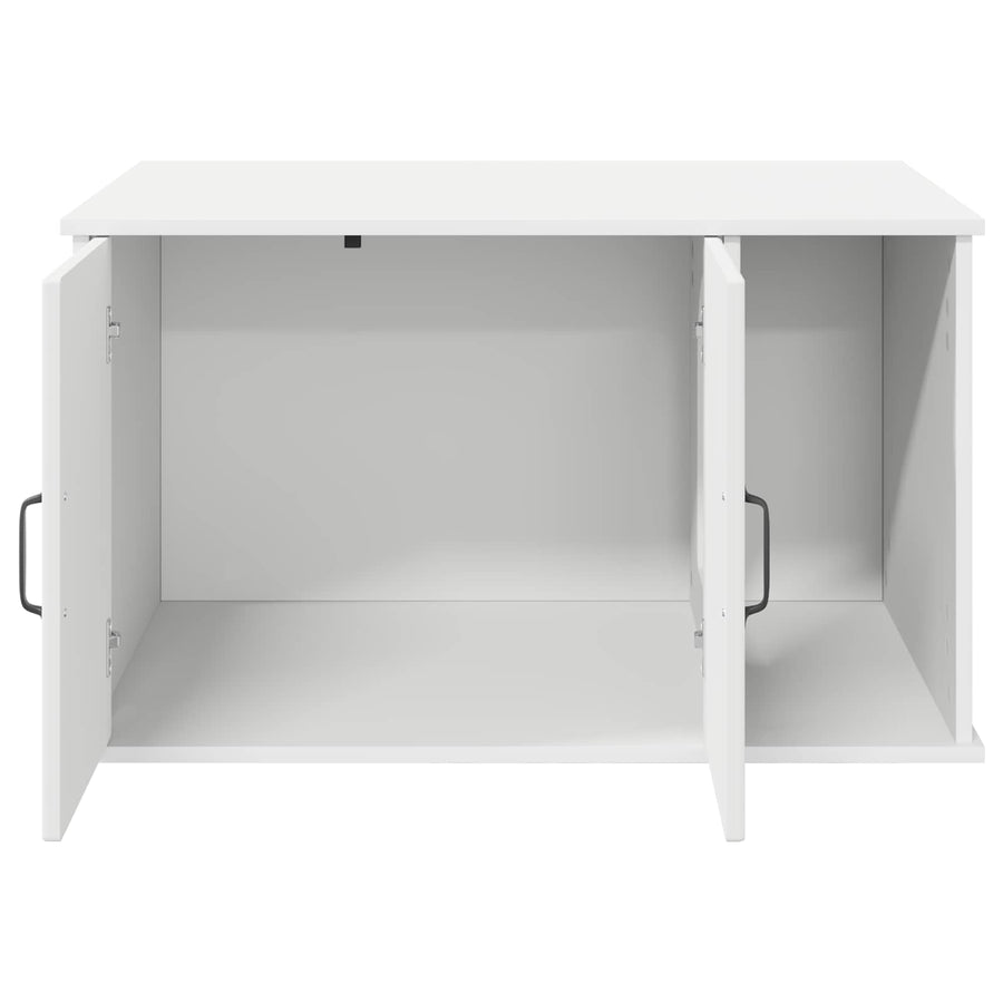 Kattenhuis Wit 85 x 55 x 50 cm Bewerkt hout