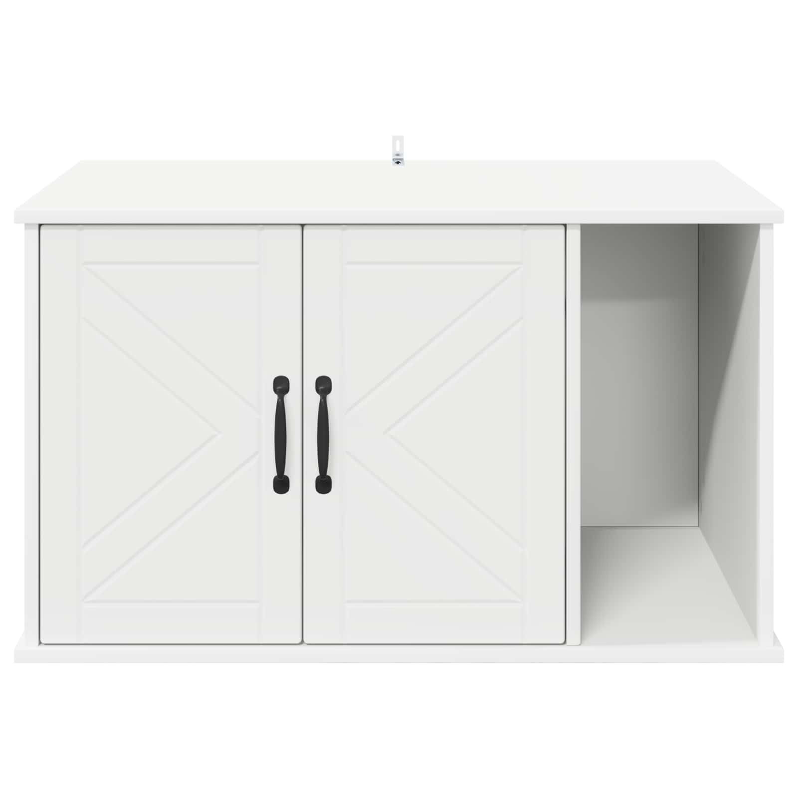 Kattenhuis Wit 85 x 55 x 50 cm Bewerkt hout