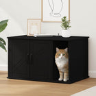 Cat House Black 85 x 55 x 50 cm Engineered wood