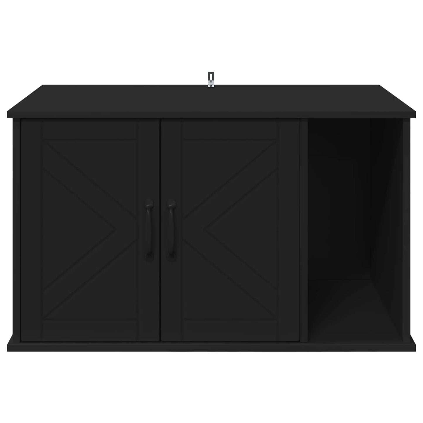 Kattenhuis Zwart 85 x 55 x 50 cm Bewerkt hout