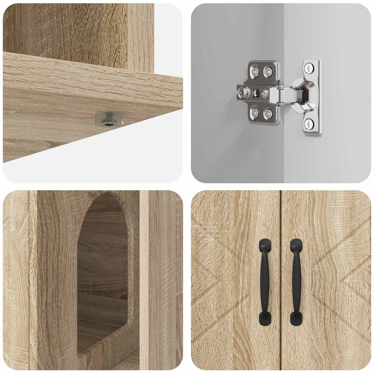 Kattenhuis Sonoma 85 x 55 x 50 cm Bewerkt hout