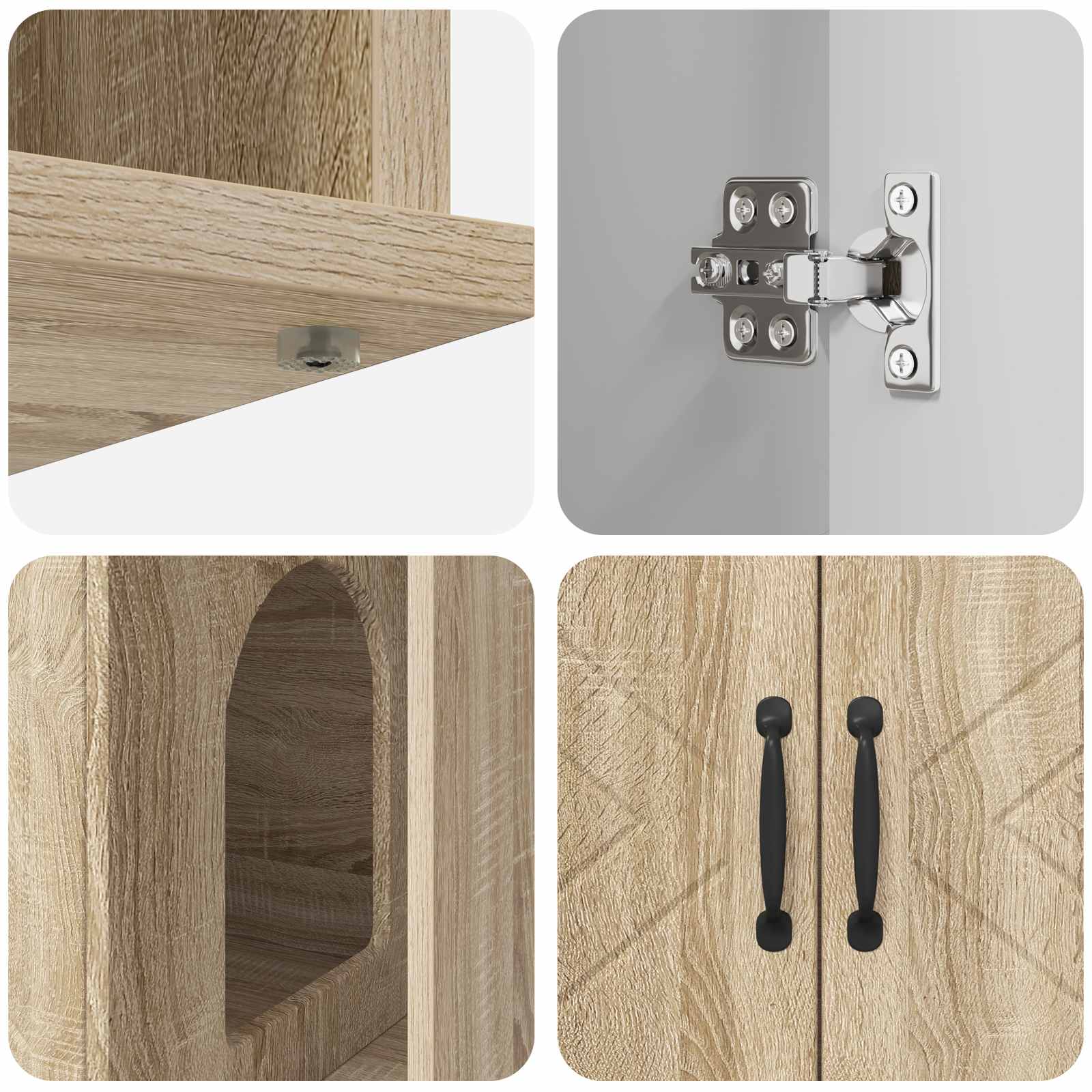 Kattenhuis Sonoma 85 x 55 x 50 cm Bewerkt hout