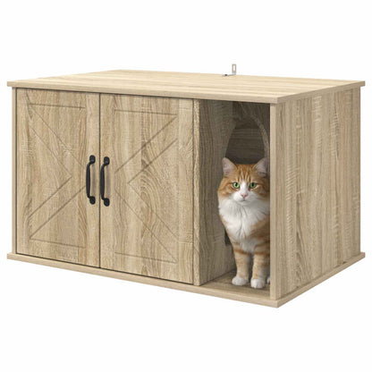 Kattenhuis Sonoma 85 x 55 x 50 cm Bewerkt hout