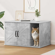 Kattenhuis beton 85x55x50 cm bewerkt hout