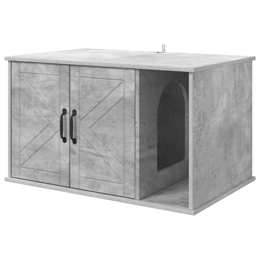 Kattenhuis Beton 85 x 55 x 50 cm Bewerkt hout