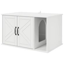 Kattenhuis Glanzend Wit 85 x 55 x 50 cm Bewerkt hout
