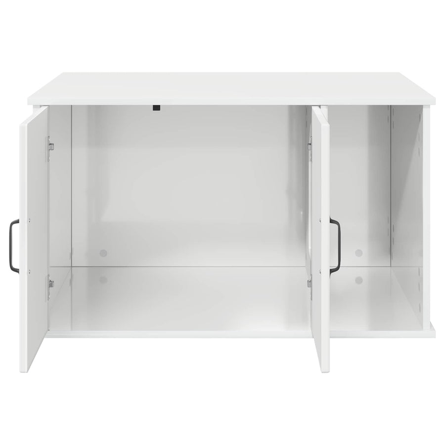 Kattenhuis Glanzend Wit 85 x 55 x 50 cm Bewerkt hout