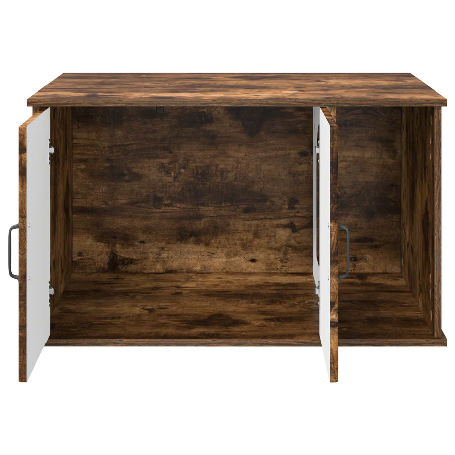 Kattenhuis Gerookt eiken 85 x 55 x 50 cm Bewerkt hout