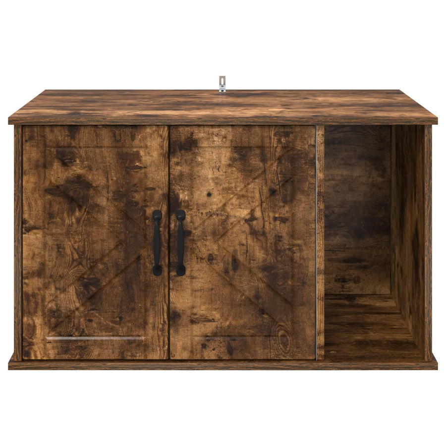 Kattenhuis Gerookt eiken 85 x 55 x 50 cm Bewerkt hout