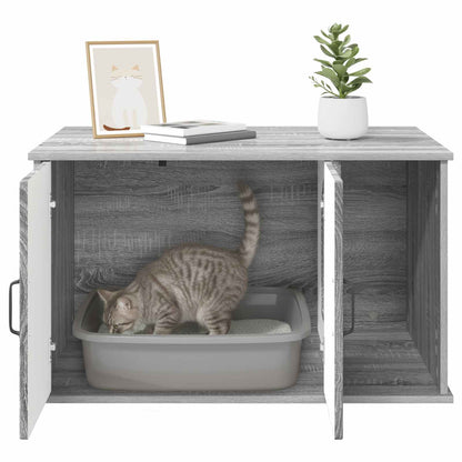 Kattenhuis Grijs Sonoma 85 x 55 x 50 cm Bewerkt hout