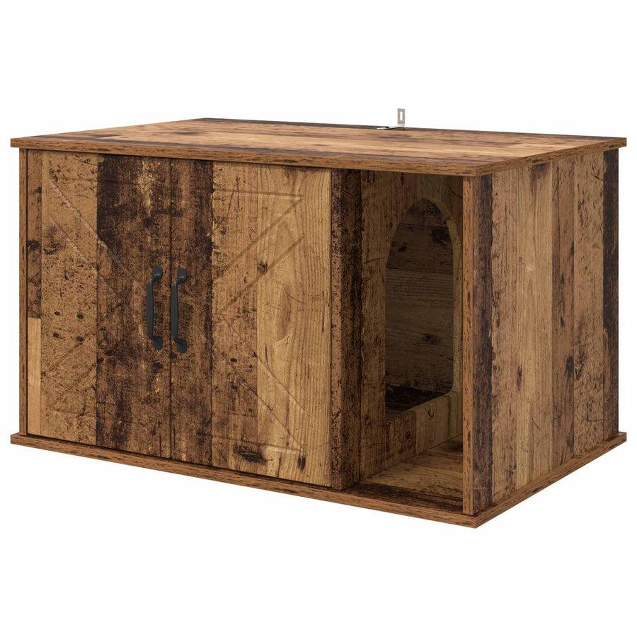 Kattenhuis Oudhout 85 x 55 x 50 cm Bewerkt hout