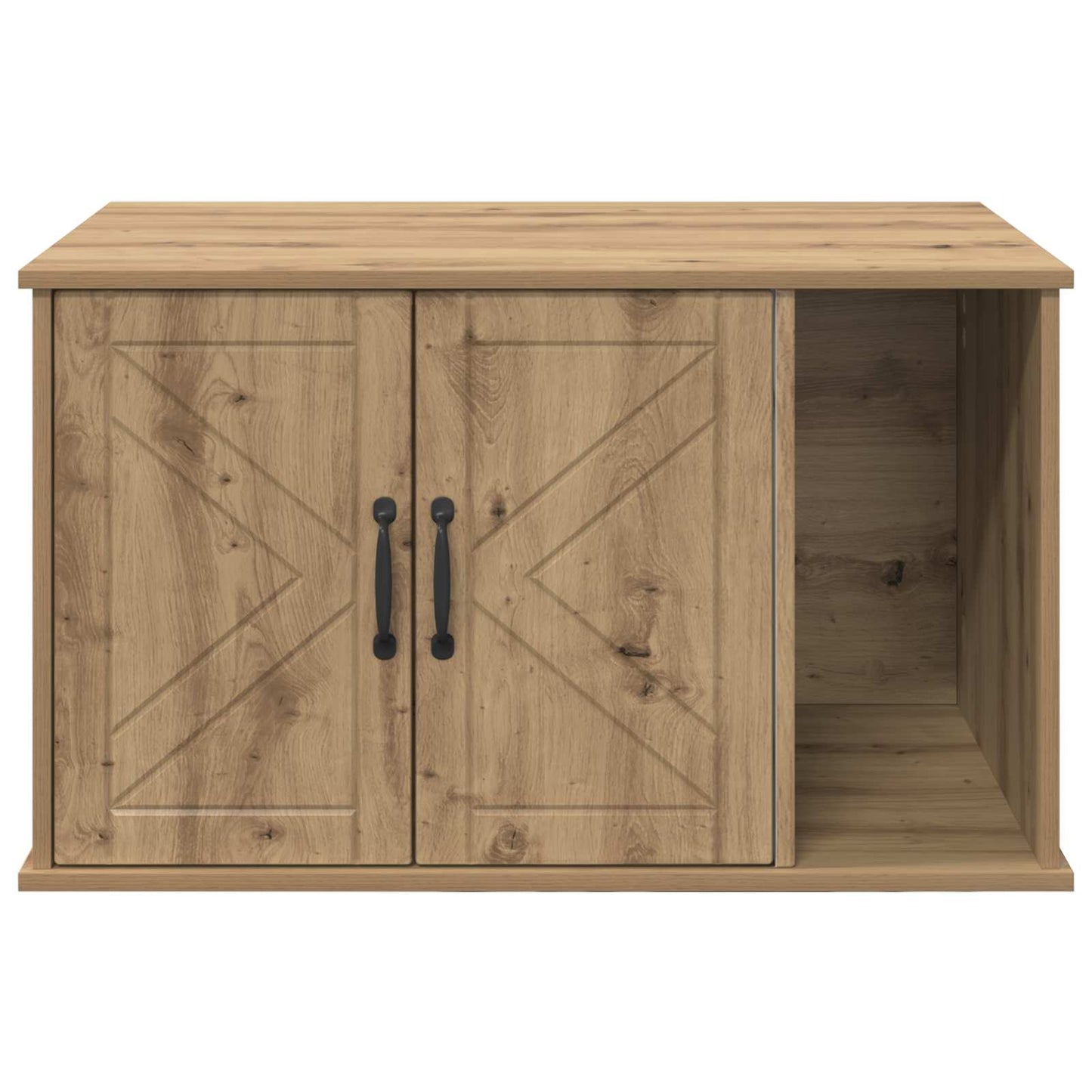 Kattenhuis Ambachtelijk eiken 85 x 55 x 50 cm Bewerkt hout