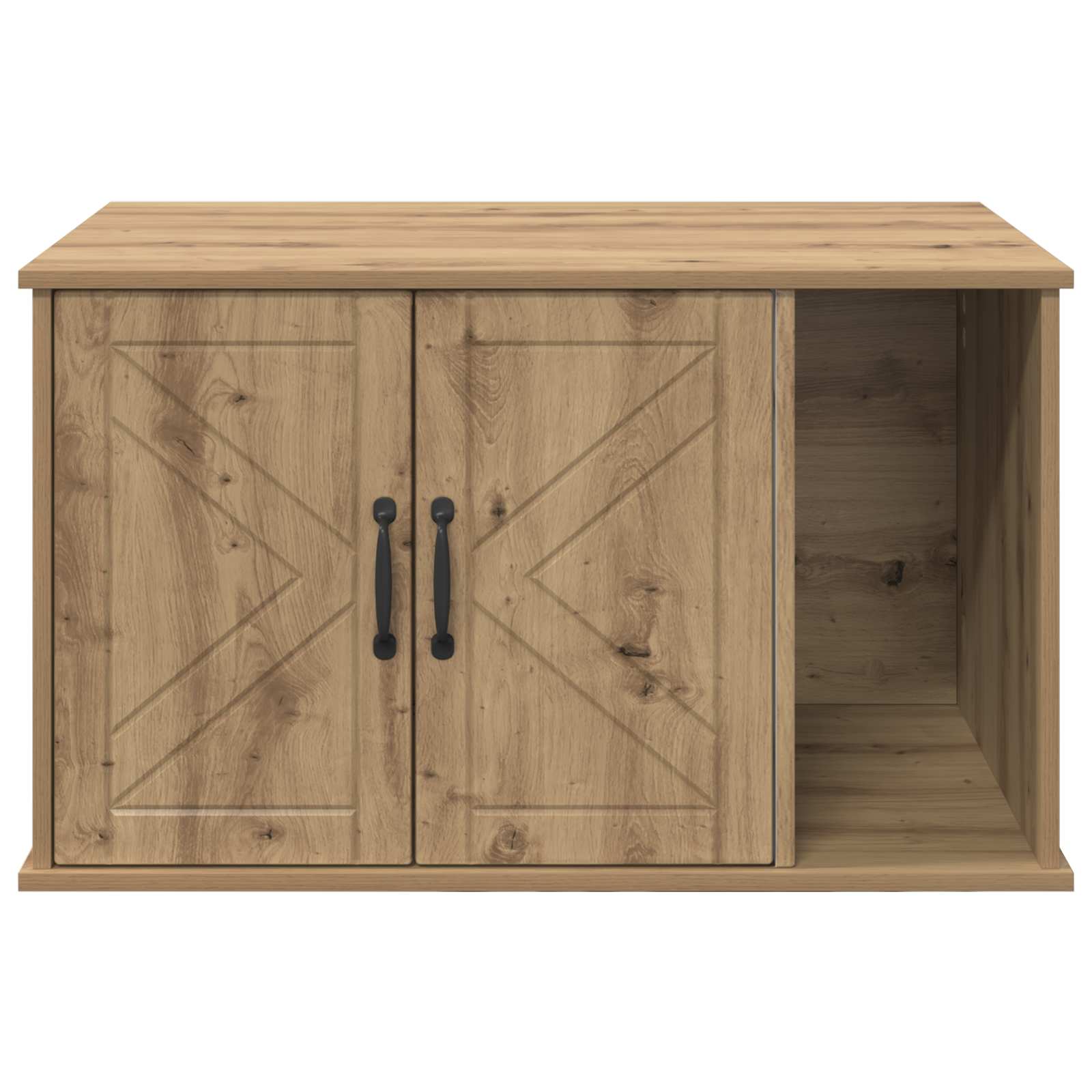 Kattenhuis Ambachtelijk eiken 85 x 55 x 50 cm Bewerkt hout