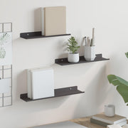 Wandplank metaal zwart 3 stuks 40x9x2.5 cm