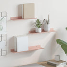 Floating Shelf Wall-mounted 3 pcs Pink 40 x 9 x 2.5 cm Steel