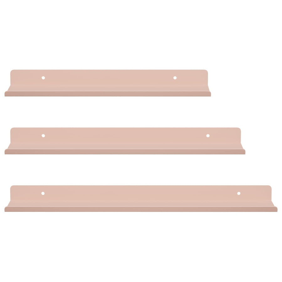 Wandplank met plank Wandgemonteerd 3 pcs Roze 40 x 9 x 2,5 cm