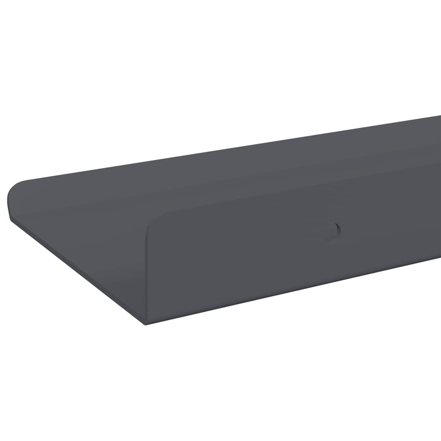 Wandplank met plank met opslag 3 pcs Antraciet 40 x 9 x 2,5 cm