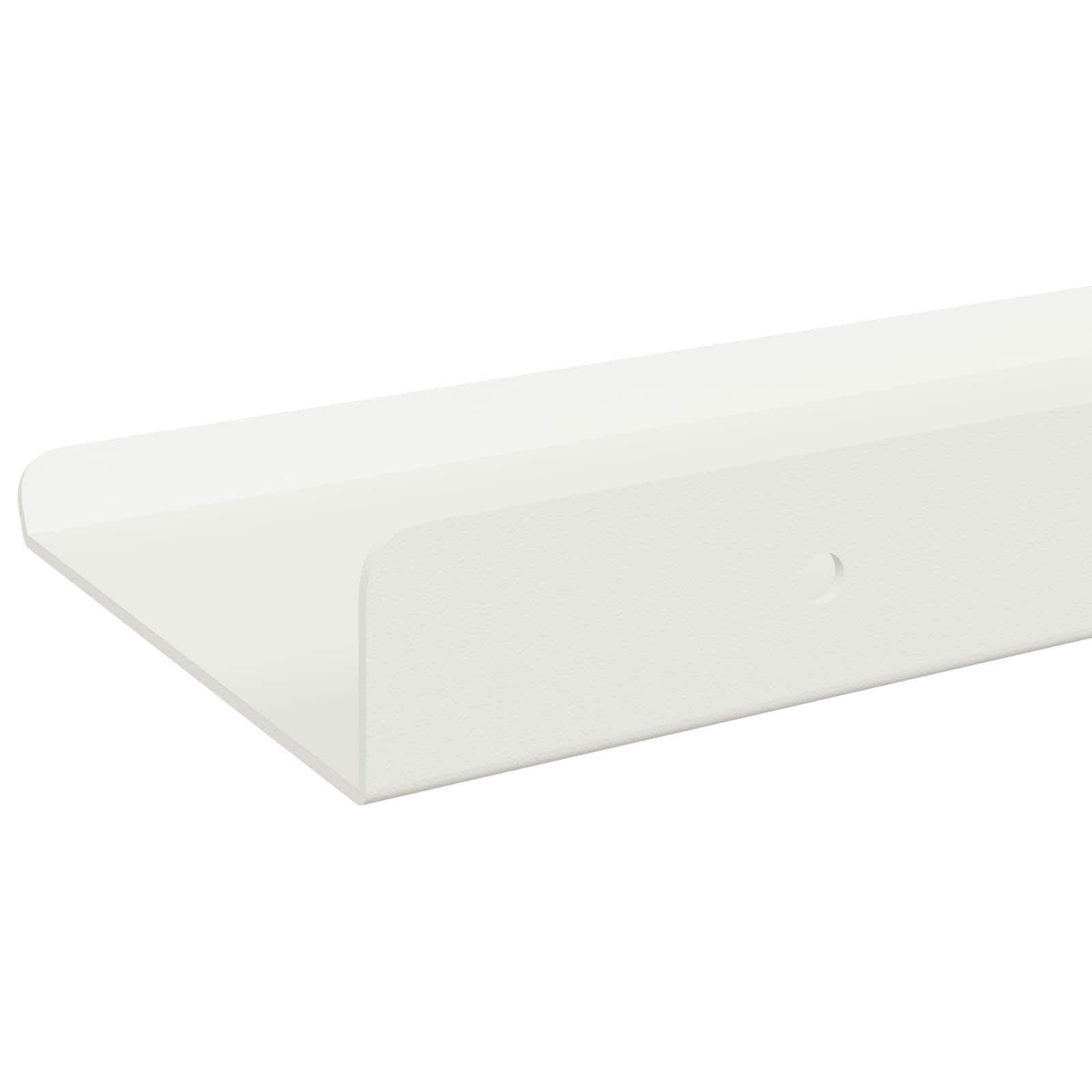 Wandplank met plank Wandgemonteerd 3 pcs Wit 40 x 9 x 2,5 cm
