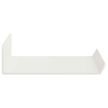 Wandplank met plank Wandgemonteerd 3 pcs Wit 40 x 9 x 2,5 cm
