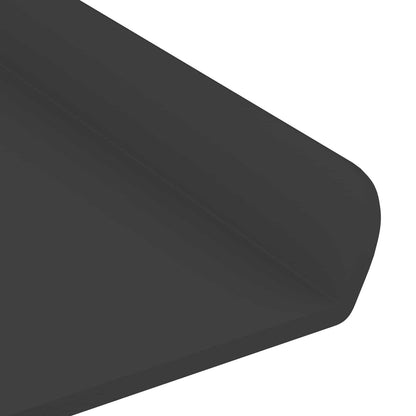 Wandplank met plank Wandgemonteerd 2 pcs Zwart 80 x 9 x 2.5 cm