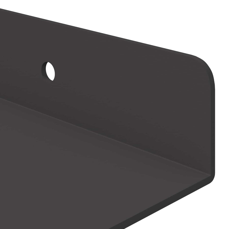 Wandplank met plank Wandgemonteerd 4 pcs Zwart 30 x 9 x 2,5 cm