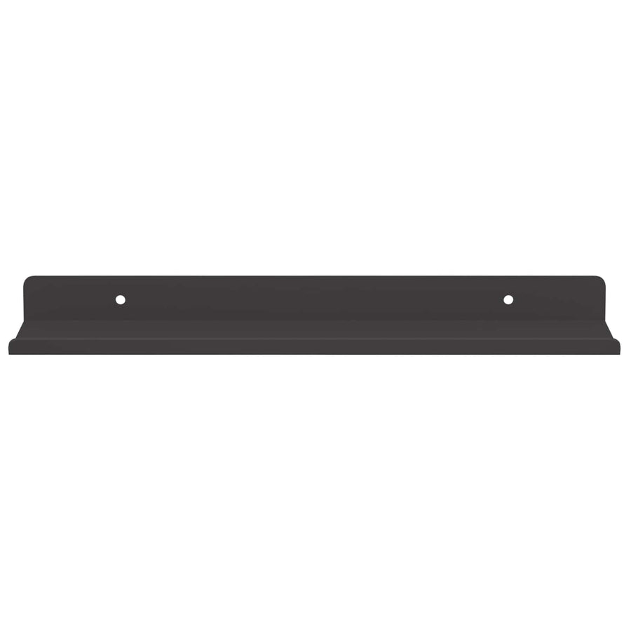 Wandplank met plank Wandgemonteerd 4 pcs Zwart 30 x 9 x 2,5 cm