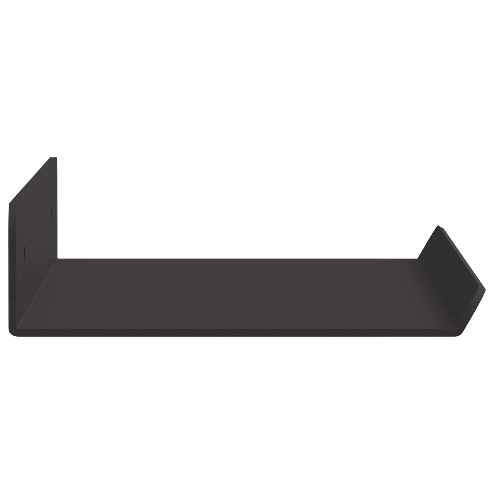 Wandplank met plank Wandgemonteerd 4 pcs Zwart 30 x 9 x 2,5 cm